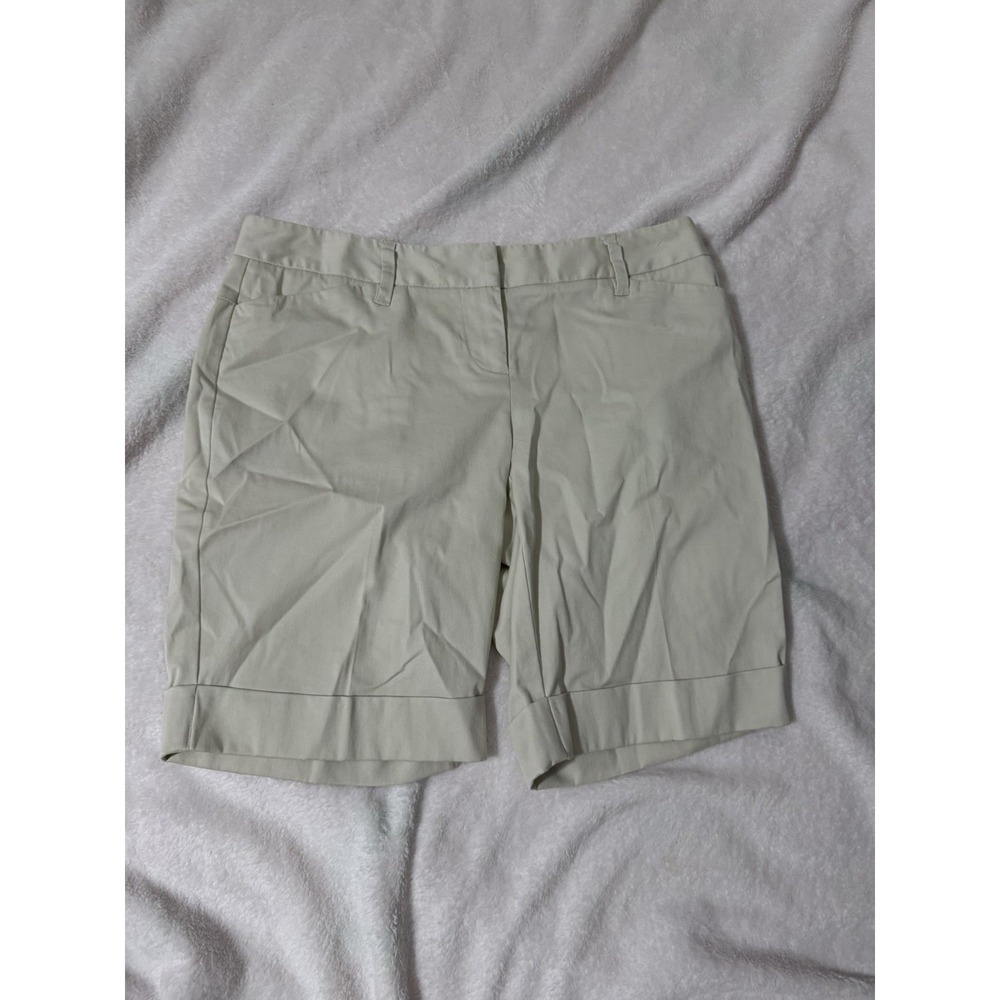 Womens The Limited Drew Fit Shorts Size 4 Beige Cotton Stretch